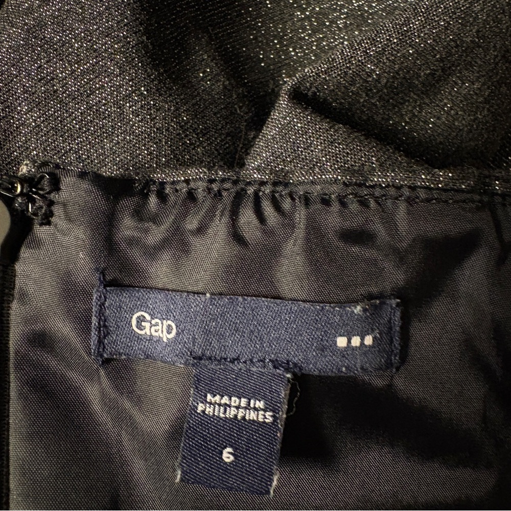 Gap Strapless Dress, Black/Dk Gray with Tiny “Sparkles”, Size 6 - Picture 4 of 4